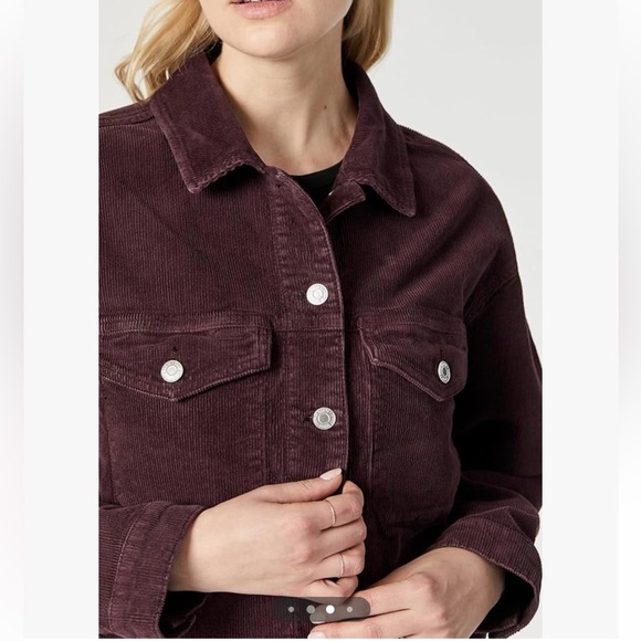 NWT’S Mavi Women's Maren Cropped mahogany corduroy Farmcore Jacket XL New - Picture 7 of 10